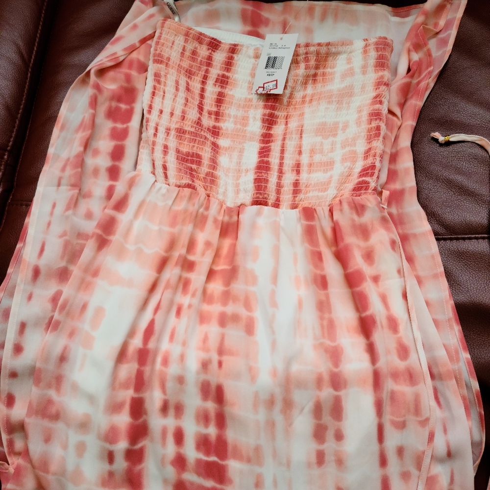Guess Papaya Pink Maxi Dress Size XS